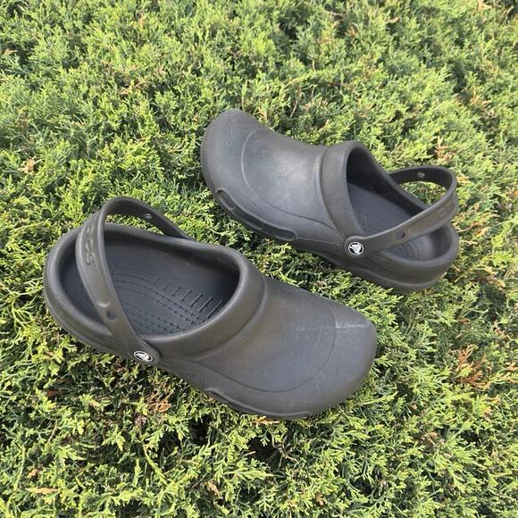 Crocs Bistro Adult Unisex‎ Work Clogs Size M8 W 10 Black Shoes - Picture 4 of 13